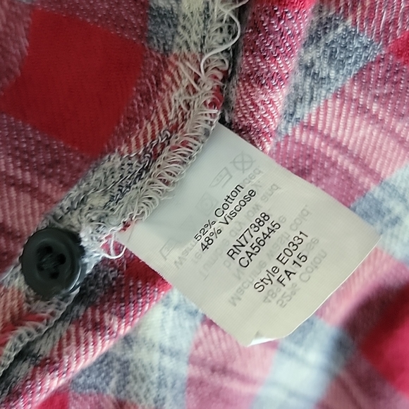 Madwell High Low Plaid Flannel Button Up - Picture 6 of 13